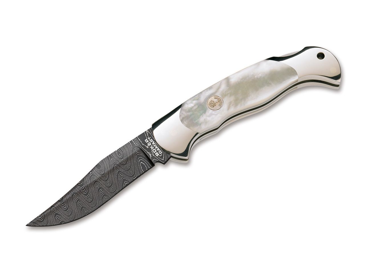 Boker offers Pocket knife Boker Scout Pearl Damascus by Boker as Hunting knife / outdoor knife.